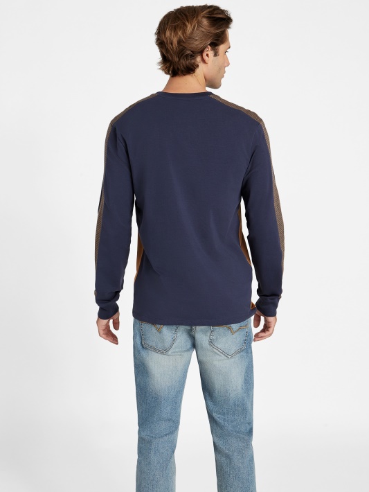 Atspėti Eco Arto Color-block Crewneck Megztinis Rudas Topazas Multi