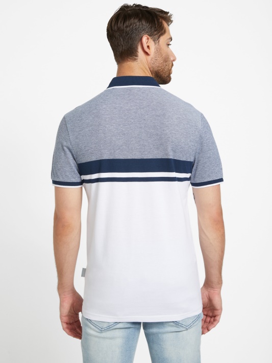 Eco Kai Color-block Polo Atspėti Grynai Baltas Multi