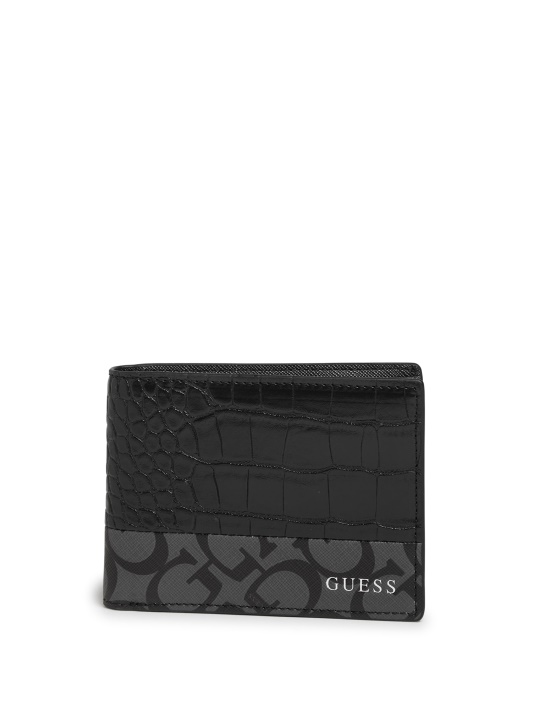 Carter Croc Ir Logotipas Bifold Piniginė Juoda Spėjimas