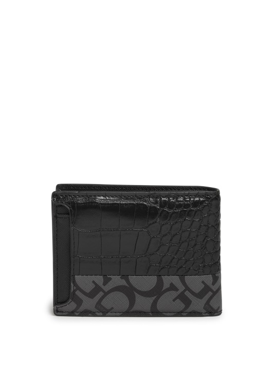 Carter Croc Ir Logotipas Bifold Piniginė Juoda Spėjimas