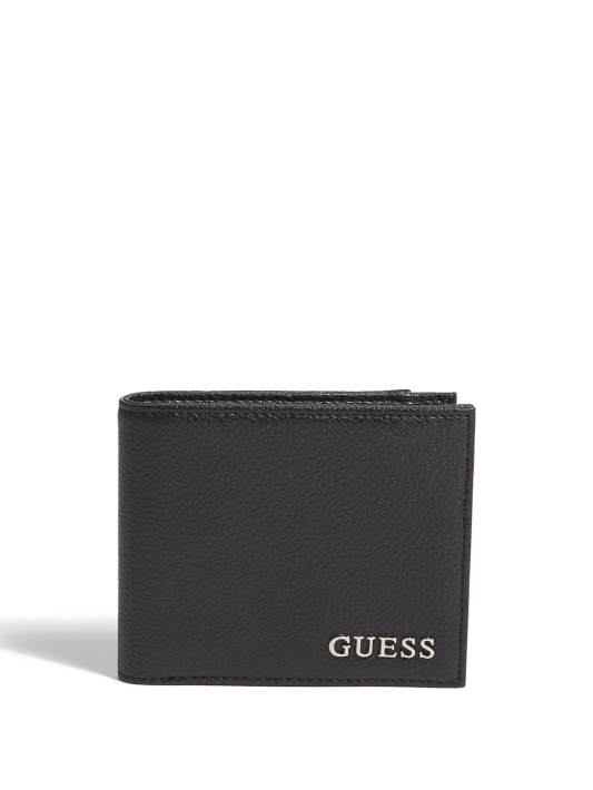 Bifold Logotipo Piniginė Guess Juoda