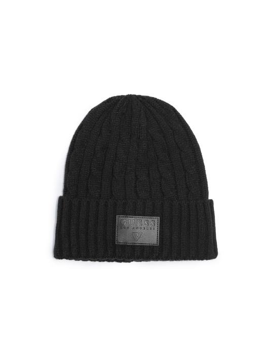 Kabelis Megztas Beanie Atspėti Juoda