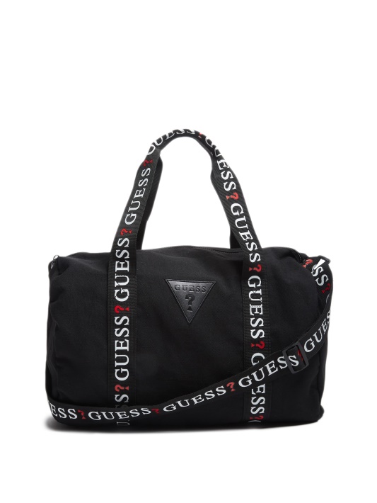 Juodas Logotipas-juosta Duffle Maišelis Spėlioti