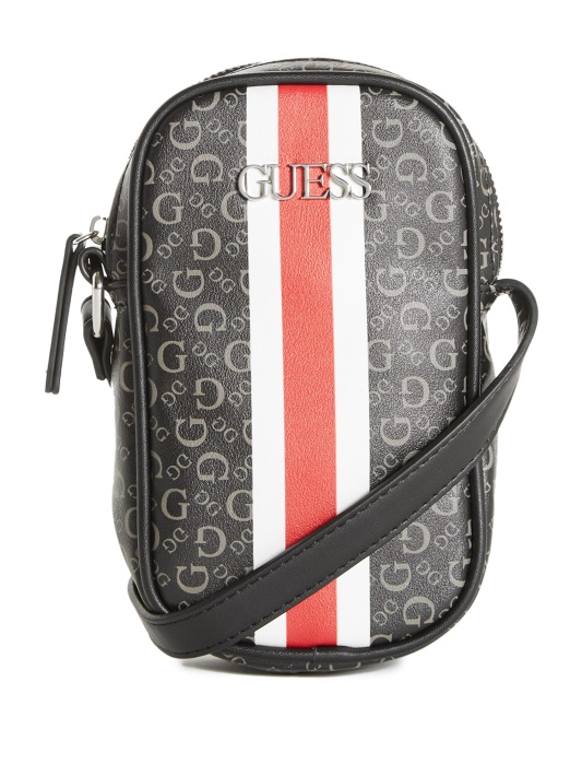 Dryžuotas Logotipo Spaudinys Crossbody Guess Anglis