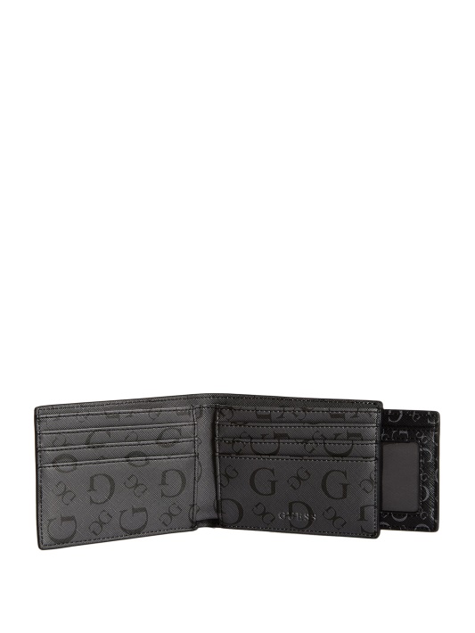 Juodas Padidintas Logotipas Carter Bifold Piniginė Spėlioti