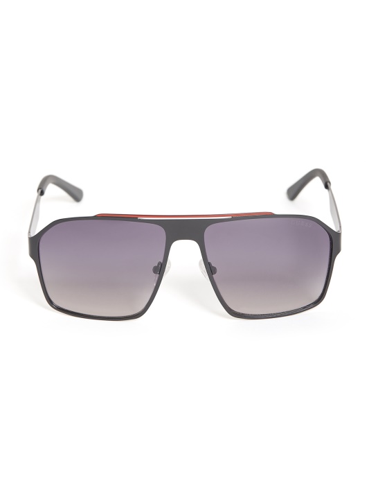 Raudoni Multi Guess Plokšti Aviator Metaliniai Akiniai Nuo Saulės