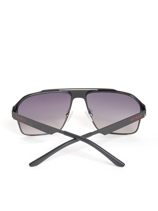 Raudoni Multi Guess Plokšti Aviator Metaliniai Akiniai Nuo Saulės