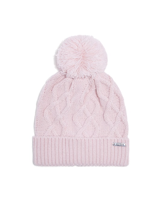 Kabeliu Megzti Siūlai Pom Beanie Guess Skaistalai