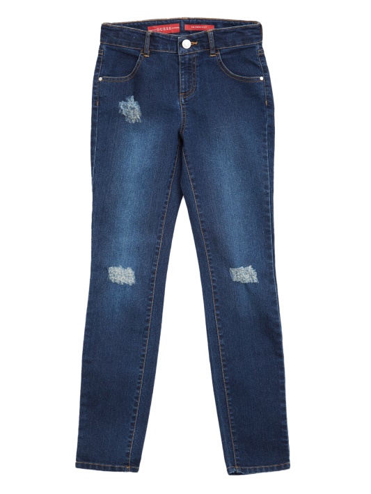 Minime Distressed Skinny Jeans (7-16) Tamsus Skalbimas Spėlioti