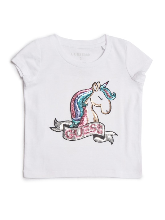Jenni Unicorn Tee (2-6) Atspėti Tikra Balta