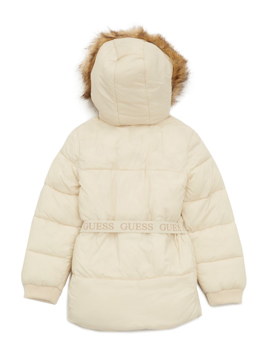 Palaimingas Diržas Puffer Coat (7-14) Vaniliniai Skaistalai Spėti