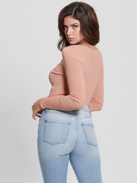 Nicole Megztinis Top Pudra Rožė Spėjimas