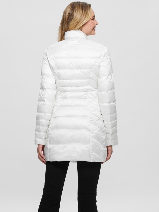 Guess Eco Joy Apverčiama Striukė Grynai Balta