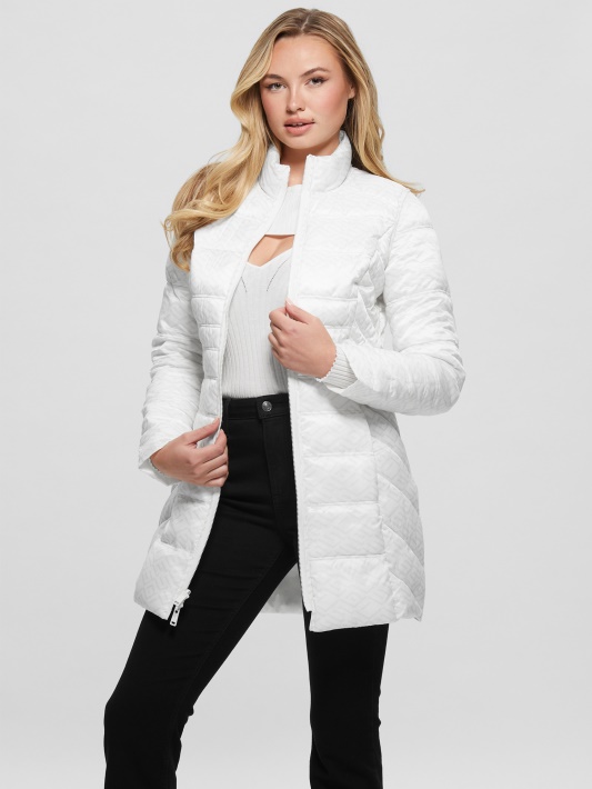 Guess Eco Joy Apverčiama Striukė Grynai Balta