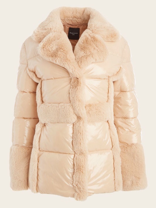 Bessie Puffer Coat Neutralus Dramblio Kaulo Spėjimas