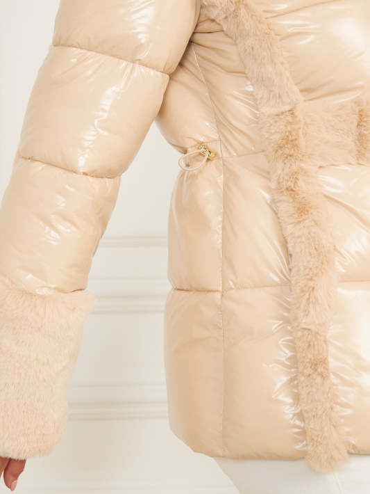 Bessie Puffer Coat Neutralus Dramblio Kaulo Spėjimas