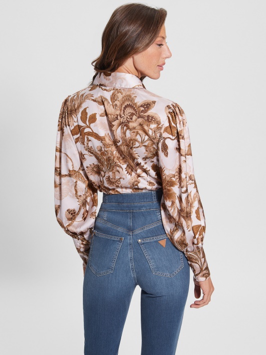 Ekologinis Varnas žavesys Top Guess Porcelianinis Gėlių Raštas Br