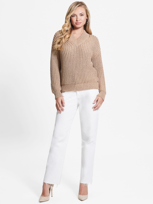 Lise Cutout Megztinis Purvinas Chai Lureksas Multi Spėjimas