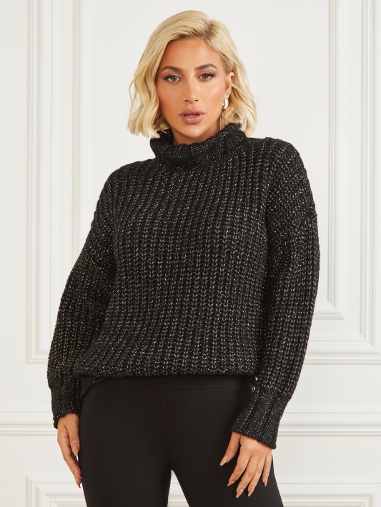 Pažadas Iš Vilnos Mišinio Megztinis Guess Jet Black Multi