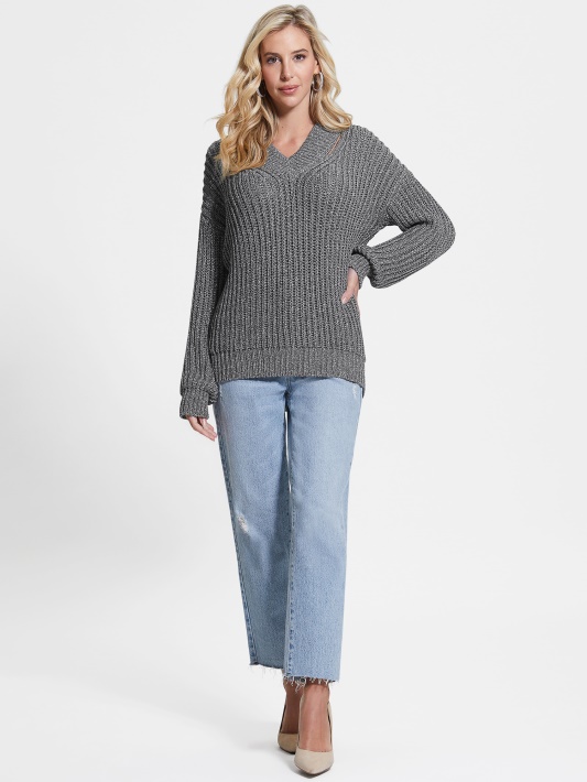 Lise Cutout Megztinis Atspėti Mindful Lurex Multi