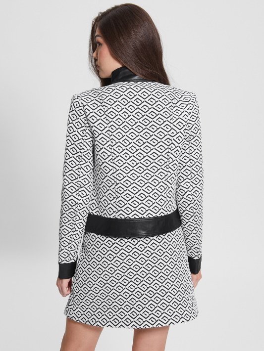 Geo Logo Jqd Balta/juoda Greta Geometric Striukė Atspėti