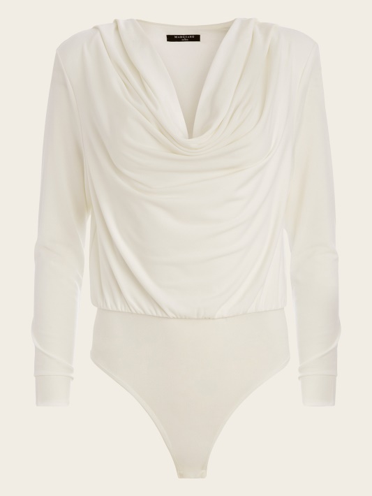 Atspėti Vamp Bodysuit Blyškus Perlas