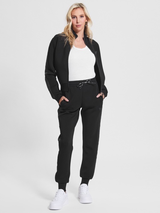 Jet Black Eco Allie Scuba Aktyvios Kelnės Atspėti