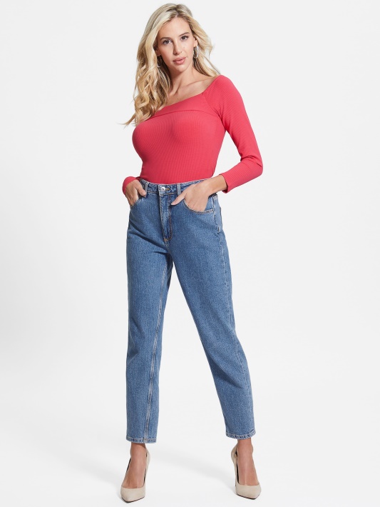 Eco Amelia Off-the-shoulder Top Atspėti Vaisių Sultys Rožinės Spalvos