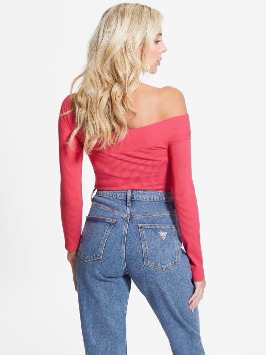 Eco Amelia Off-the-shoulder Top Atspėti Vaisių Sultys Rožinės Spalvos