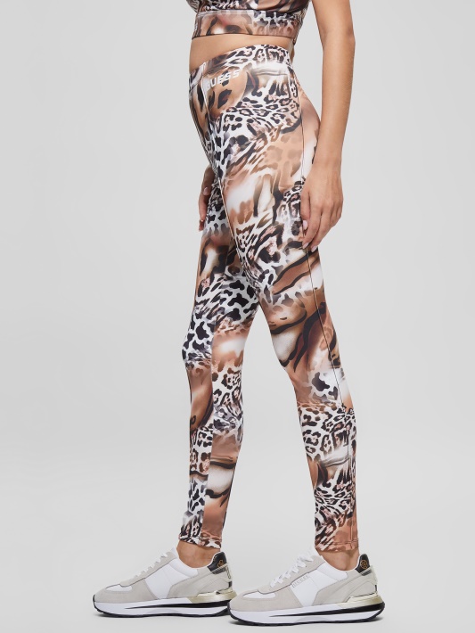 Skystas Leopardo Raštas Guess Eco Adrianna Animalier Antblauzdžiai