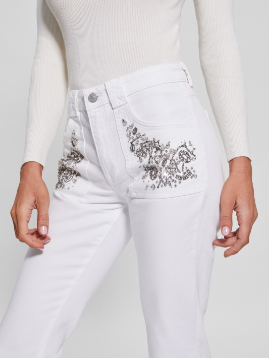 Rayna Baby Boot Jeans Atspėti Grynai Balti Multi