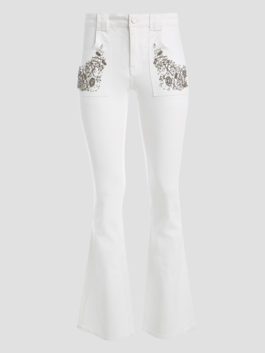 Rayna Baby Boot Jeans Atspėti Grynai Balti Multi
