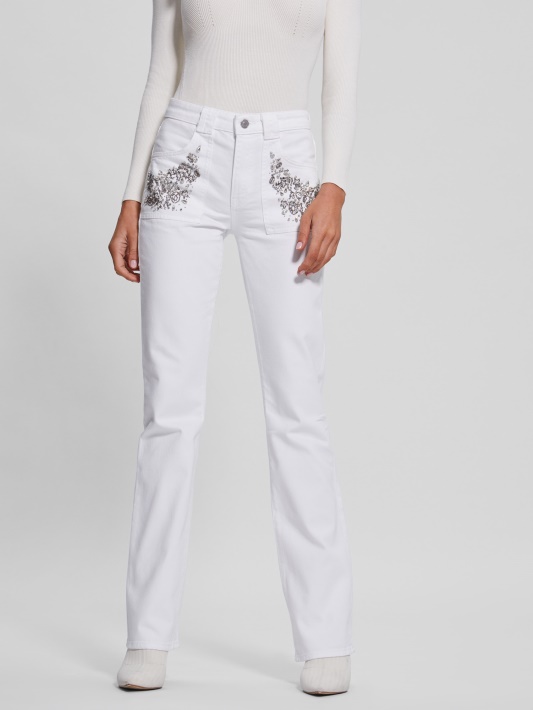 Rayna Baby Boot Jeans Atspėti Grynai Balti Multi