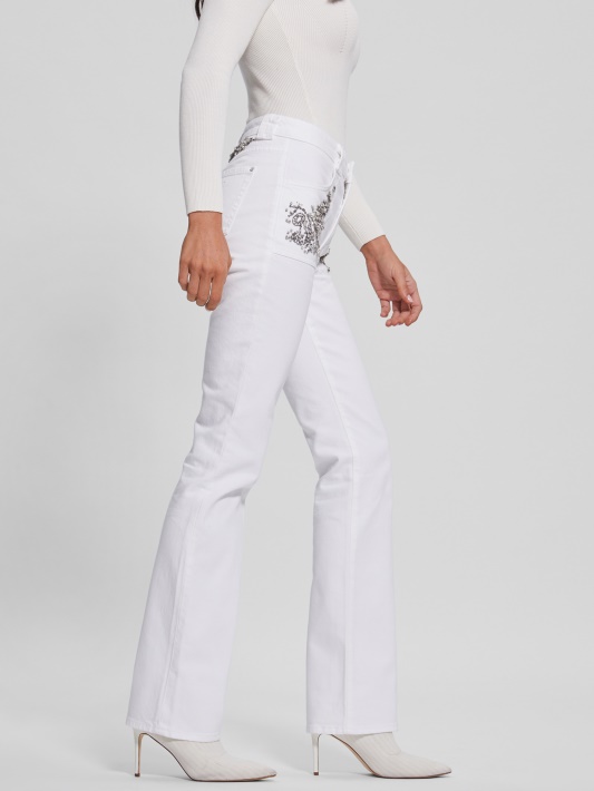 Rayna Baby Boot Jeans Atspėti Grynai Balti Multi