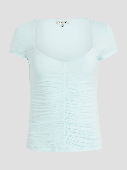 Eco Rayla Ruched Top Guess Soft Aqua