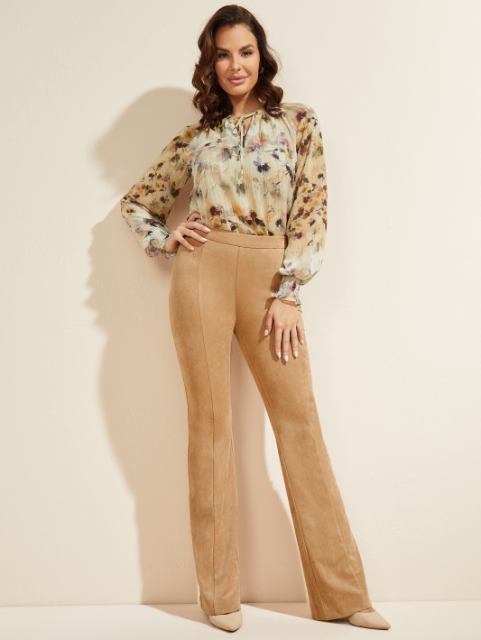 Floral Bsh Print Atspėti Gėlėtas Skaistalus Palaidinė