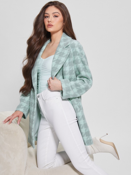Atspėti Houndstooth Aqua Combo Ginny Kailis