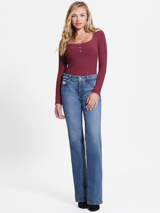 Spėk Tragiškas Akmuo 34'' Eco Karlee Ilgomis Rankovėmis Henley