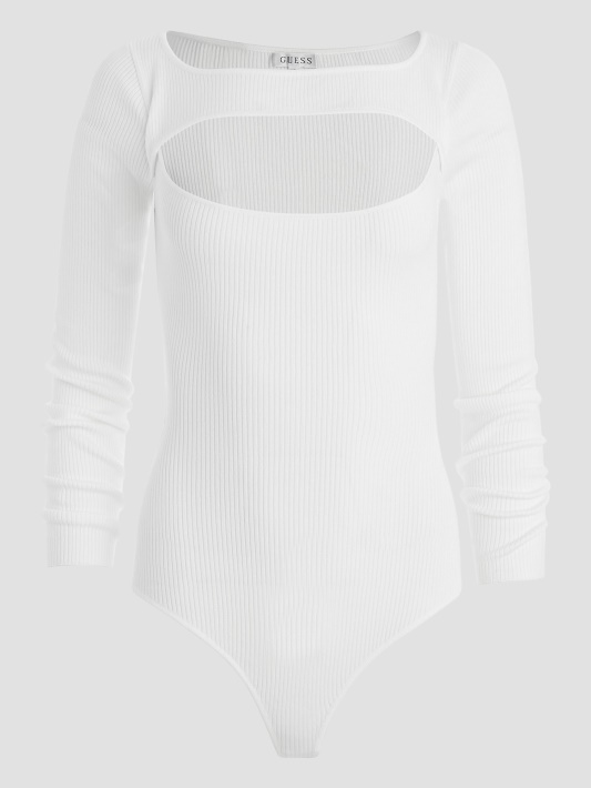 Eco Liv Cutout Bodysuit Atspėti Balandis Baltas