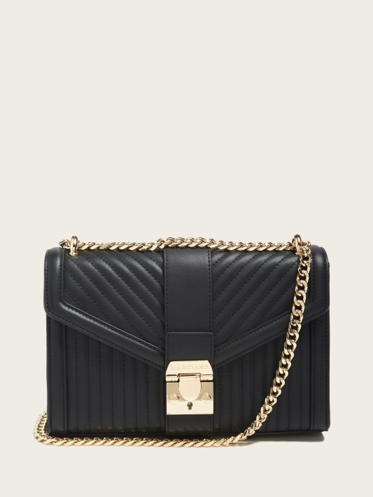 Atspėti, Seline Dygsniuotas Crossbody Jet Juodas