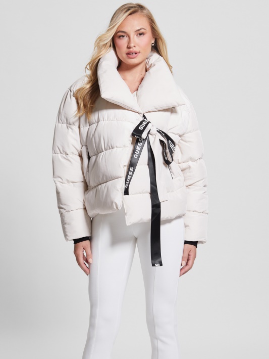 Pergamento Tonas Claudia Kaklaraištis Puffer Striukė Spėjimas