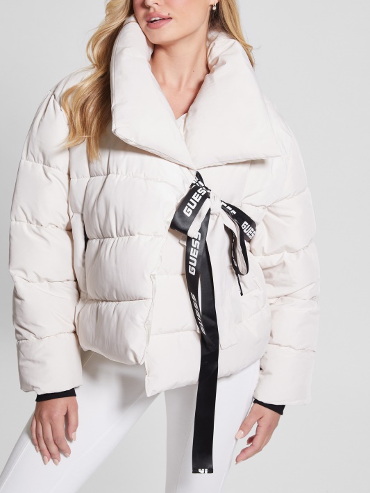 Pergamento Tonas Claudia Kaklaraištis Puffer Striukė Spėjimas