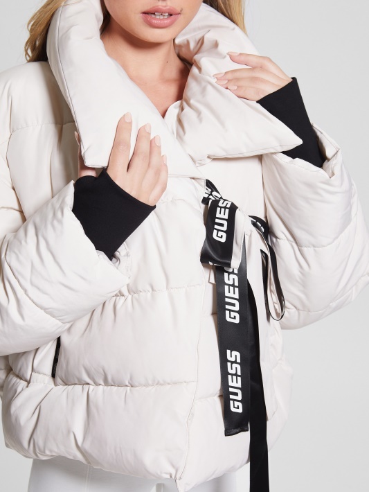Pergamento Tonas Claudia Kaklaraištis Puffer Striukė Spėjimas