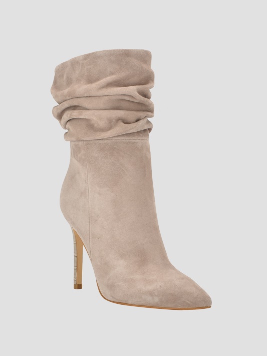 Atspėti Nugaros Suede Slouch Bootie Taupe