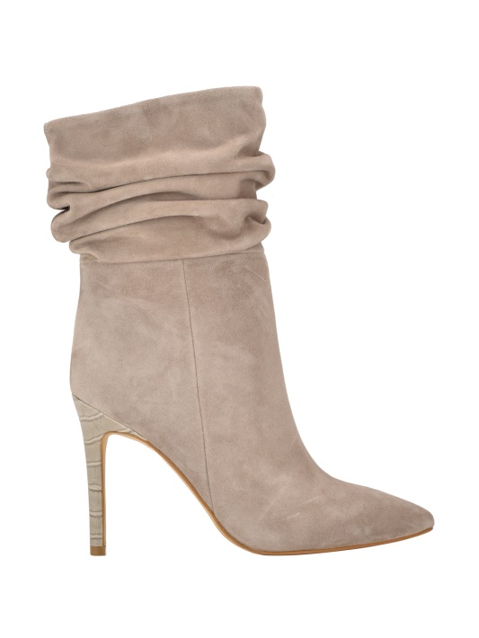Atspėti Nugaros Suede Slouch Bootie Taupe