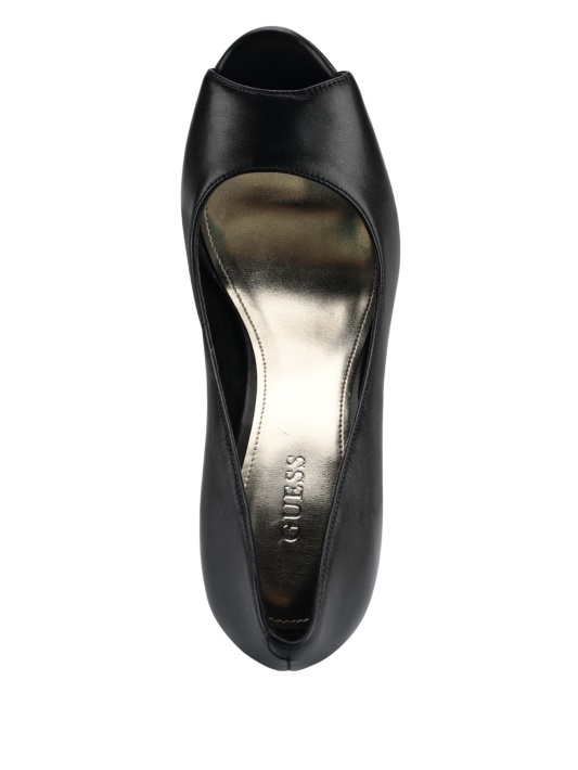 Atspėk Juodas 001 Cacei Peep-toe Stiletas