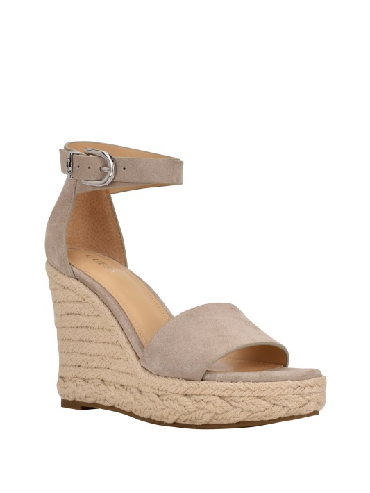 Hidy Suede Espadrille Pleištai Guess Taupe