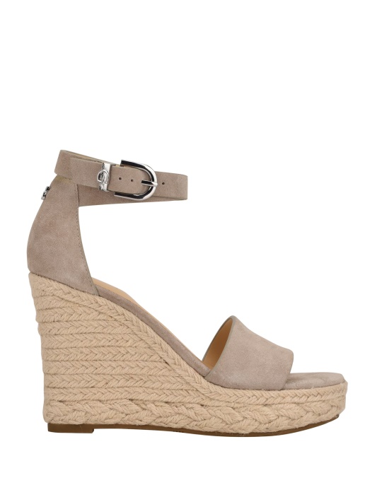 Hidy Suede Espadrille Pleištai Guess Taupe
