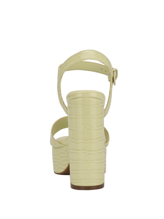 Lt Green Guess Gabeli Croc Platforminiai Sandaliniai Kulniukai