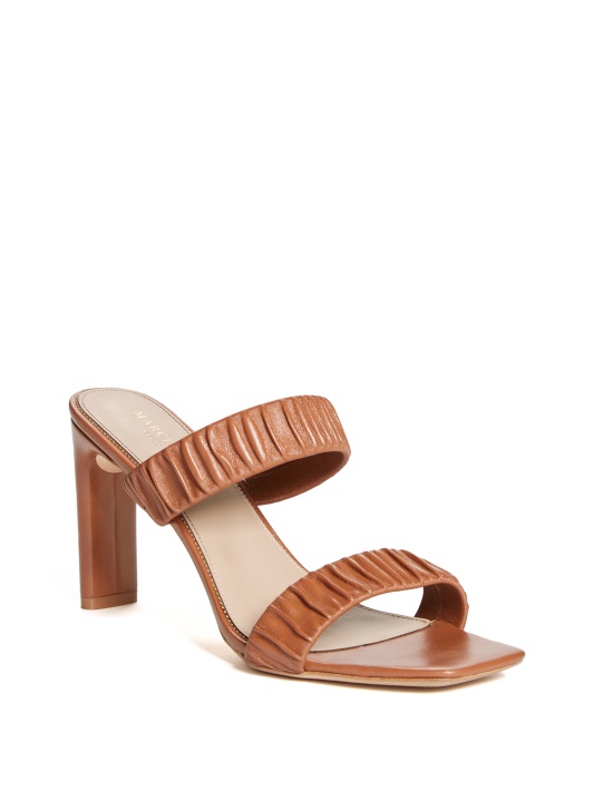 Cukrus Migdolas Elena Ruched Sandalai Balti